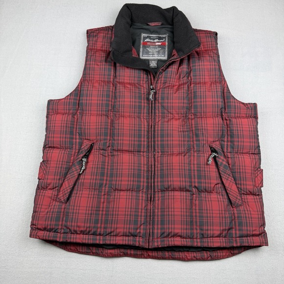 Eddie Bauer Other - Eddie Bauer WeatherEdge Plaid Puffer Vest Mens Large Goose Down